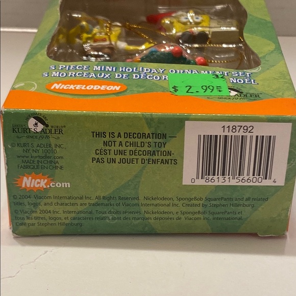 Nickelodeon SpongeBob SquarePants Ornament Set - Multicolor - Picture 6 of 8
